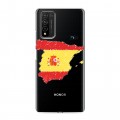 Полупрозрачный дизайнерский пластиковый чехол для Huawei Honor 10X Lite флаг Испании