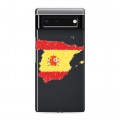 Полупрозрачный дизайнерский силиконовый с усиленными углами чехол для Google Pixel 6 флаг Испании