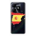 Полупрозрачный дизайнерский пластиковый чехол для Itel P55 4G флаг Испании