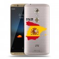 Полупрозрачный дизайнерский пластиковый чехол для ZTE Axon 7 флаг Испании