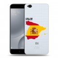 Полупрозрачный дизайнерский пластиковый чехол для Xiaomi Mi5C флаг Испании