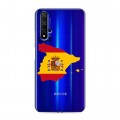 Полупрозрачный дизайнерский пластиковый чехол для Huawei Honor 20 флаг Испании