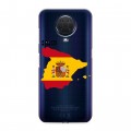 Полупрозрачный дизайнерский пластиковый чехол для Nokia G20 флаг Испании