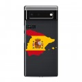 Полупрозрачный дизайнерский силиконовый чехол для Google Pixel 6 флаг Испании