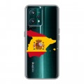 Полупрозрачный дизайнерский пластиковый чехол для Realme 9 Pro Plus флаг Испании