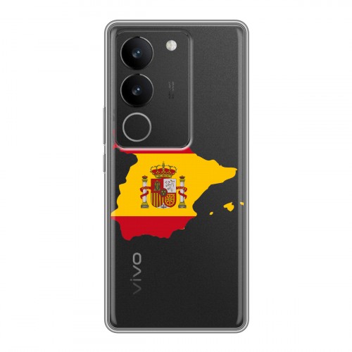 Полупрозрачный дизайнерский силиконовый чехол для Vivo S17 флаг Испании