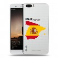 Полупрозрачный дизайнерский пластиковый чехол для Huawei Honor 6 Plus флаг Испании