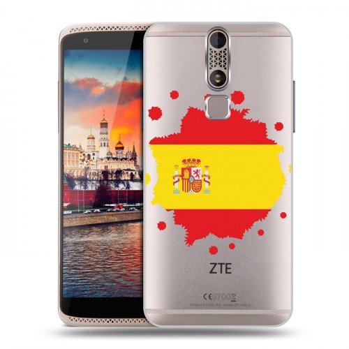 Полупрозрачный дизайнерский пластиковый чехол для ZTE Axon Mini флаг Испании