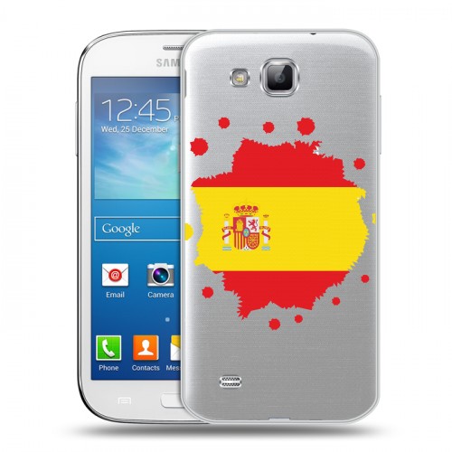 Полупрозрачный дизайнерский пластиковый чехол для Samsung Galaxy Premier флаг Испании