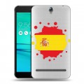 Полупрозрачный дизайнерский пластиковый чехол для ASUS ZenFone Go ZB690KG флаг Испании