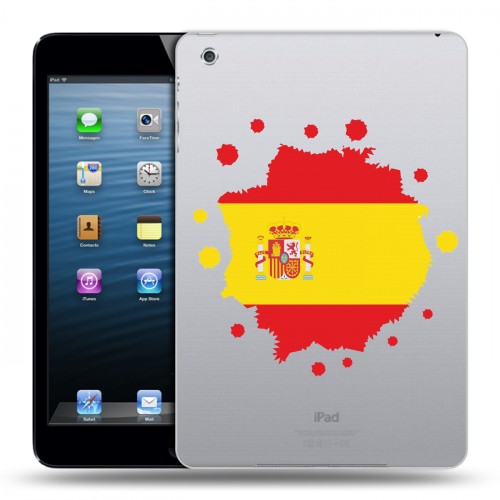 Полупрозрачный дизайнерский силиконовый чехол для Ipad Mini флаг Испании