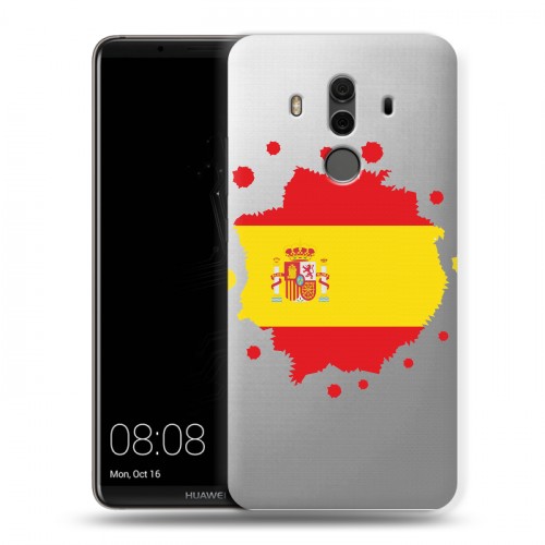 Полупрозрачный дизайнерский пластиковый чехол для Huawei Mate 10 Pro флаг Испании