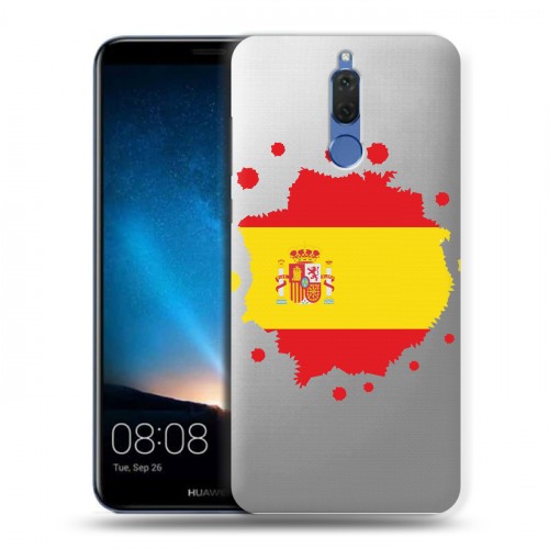 Полупрозрачный дизайнерский пластиковый чехол для Huawei Nova 2i флаг Испании