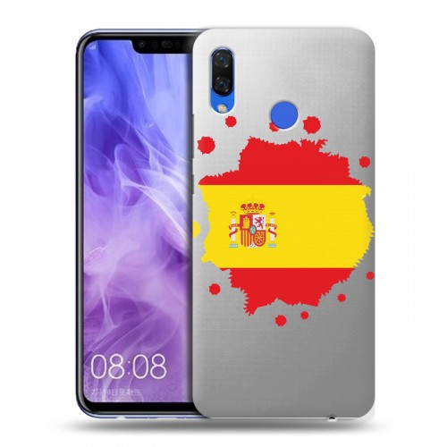 Полупрозрачный дизайнерский пластиковый чехол для Huawei Nova 3i флаг Испании