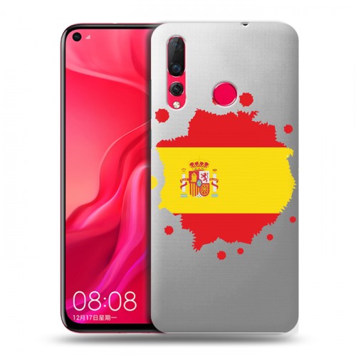 Полупрозрачный дизайнерский пластиковый чехол для Huawei Nova 4 флаг Испании