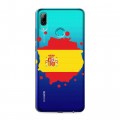 Полупрозрачный дизайнерский пластиковый чехол для Huawei P Smart (2019) флаг Испании