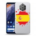 Полупрозрачный дизайнерский пластиковый чехол для Nokia 9 PureView флаг Испании