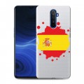 Полупрозрачный дизайнерский пластиковый чехол для Realme X2 Pro флаг Испании