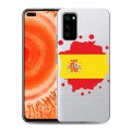 Полупрозрачный дизайнерский пластиковый чехол для Huawei Honor View 30 Pro флаг Испании