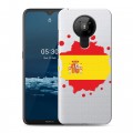 Полупрозрачный дизайнерский пластиковый чехол для Nokia 5.3 флаг Испании