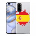 Полупрозрачный дизайнерский силиконовый чехол для Huawei Honor 30 Pro флаг Испании