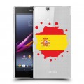 Полупрозрачный дизайнерский пластиковый чехол для Sony Xperia Z Ultra  флаг Испании