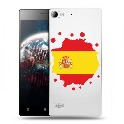 Полупрозрачный дизайнерский пластиковый чехол для Lenovo Vibe X2 флаг Испании