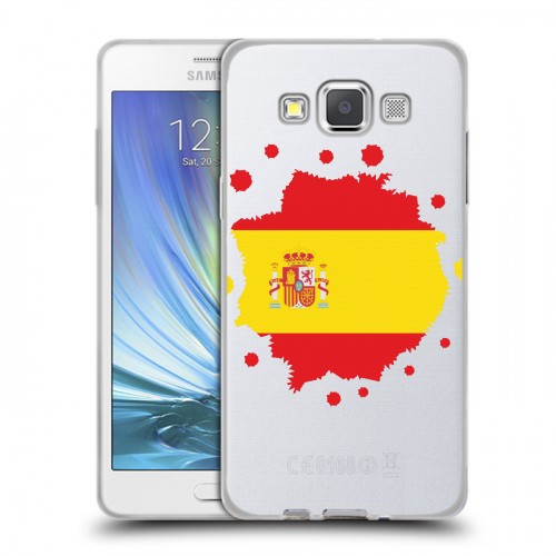 Полупрозрачный дизайнерский пластиковый чехол для Samsung Galaxy A5 флаг Испании
