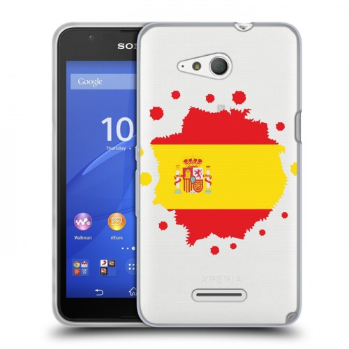 Полупрозрачный дизайнерский пластиковый чехол для Sony Xperia E4g флаг Испании