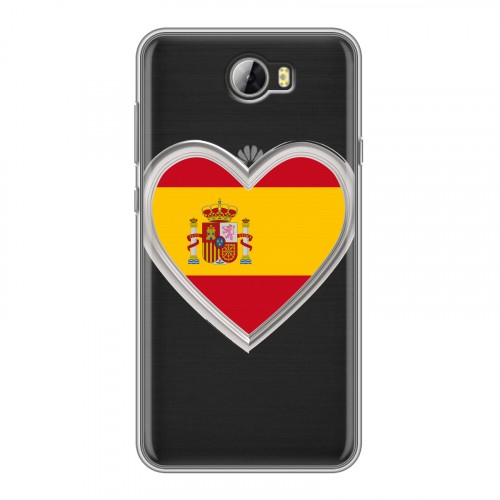 Полупрозрачный дизайнерский силиконовый чехол для Huawei Y5 II флаг Испании