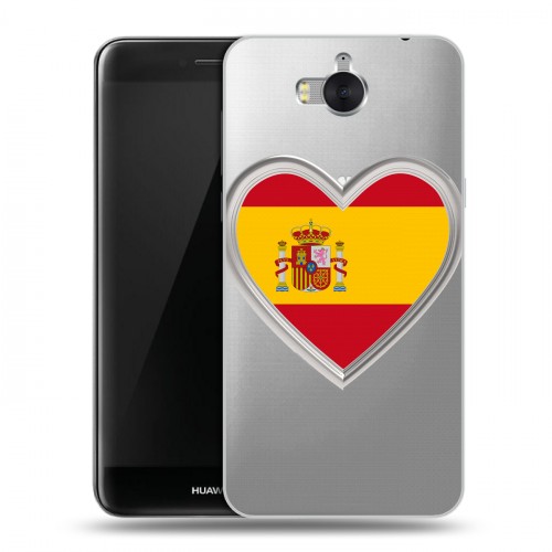 Полупрозрачный дизайнерский пластиковый чехол для Huawei Y5 (2017) флаг Испании