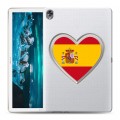 Полупрозрачный дизайнерский пластиковый чехол для Huawei MediaPad M6 10.8 флаг Испании