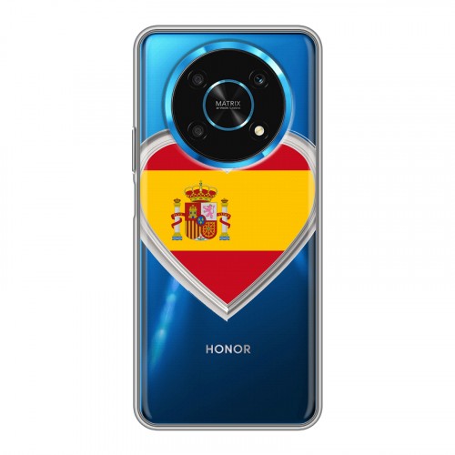 Полупрозрачный дизайнерский силиконовый чехол для Huawei Honor Magic 4 Lite 5G флаг Испании