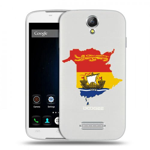 Полупрозрачный дизайнерский пластиковый чехол для Doogee X6 флаг Испании
