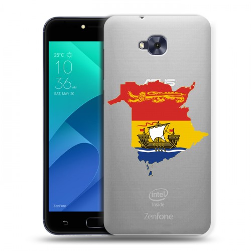 Полупрозрачный дизайнерский пластиковый чехол для ASUS ZenFone 4 Selfie флаг Испании