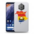 Полупрозрачный дизайнерский пластиковый чехол для Nokia 9 PureView флаг Испании