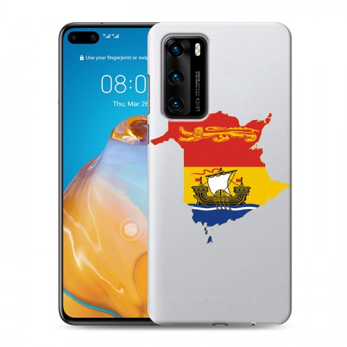Полупрозрачный дизайнерский пластиковый чехол для Huawei P40 флаг Испании