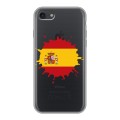 Полупрозрачный дизайнерский силиконовый с усиленными углами чехол для Iphone 7 флаг Испании