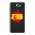 Полупрозрачный дизайнерский пластиковый чехол для Huawei Y5 II флаг Испании