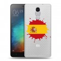 Полупрозрачный дизайнерский силиконовый чехол для Xiaomi RedMi Pro флаг Испании