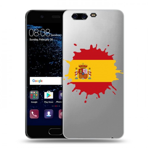 Полупрозрачный дизайнерский пластиковый чехол для Huawei P10 флаг Испании