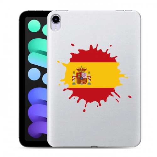 Полупрозрачный дизайнерский силиконовый с усиленными углами чехол для Ipad Mini (2021) флаг Испании