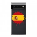 Полупрозрачный дизайнерский пластиковый чехол для Google Pixel 6 флаг Испании
