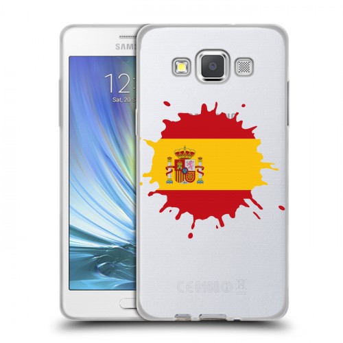 Полупрозрачный дизайнерский пластиковый чехол для Samsung Galaxy A5 флаг Испании