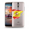 Полупрозрачный дизайнерский силиконовый чехол для ZTE Axon Mini флаг Испании