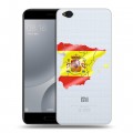 Полупрозрачный дизайнерский пластиковый чехол для Xiaomi Mi5C флаг Испании