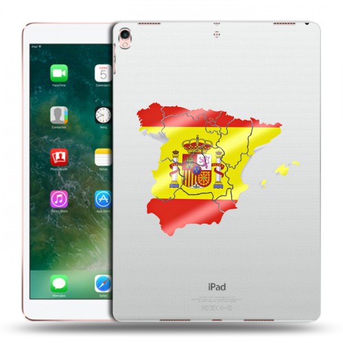 Полупрозрачный дизайнерский силиконовый чехол для Ipad Pro 10.5 флаг Испании