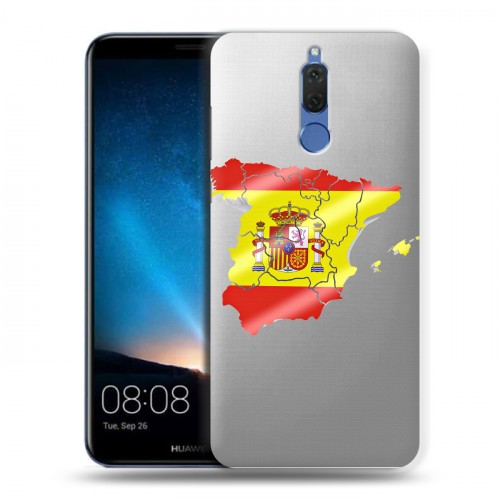 Полупрозрачный дизайнерский силиконовый чехол для Huawei Nova 2i флаг Испании