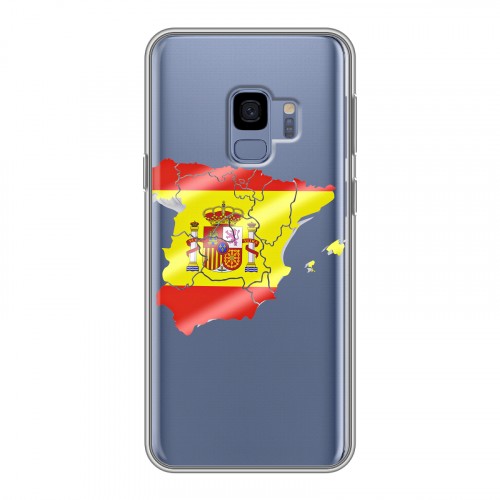 Полупрозрачный дизайнерский пластиковый чехол для Samsung Galaxy S9 флаг Испании