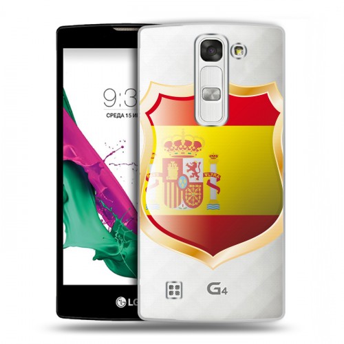 Полупрозрачный дизайнерский пластиковый чехол для LG G4c флаг Испании